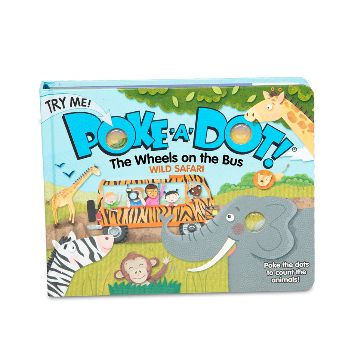 Poke-a-Dot: The Wheels on the Bus Wild Safari Board Book D5