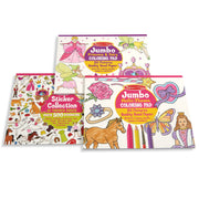 Princess, Fairy, Animals & More Coloring and Sticker Pad Bundle J5