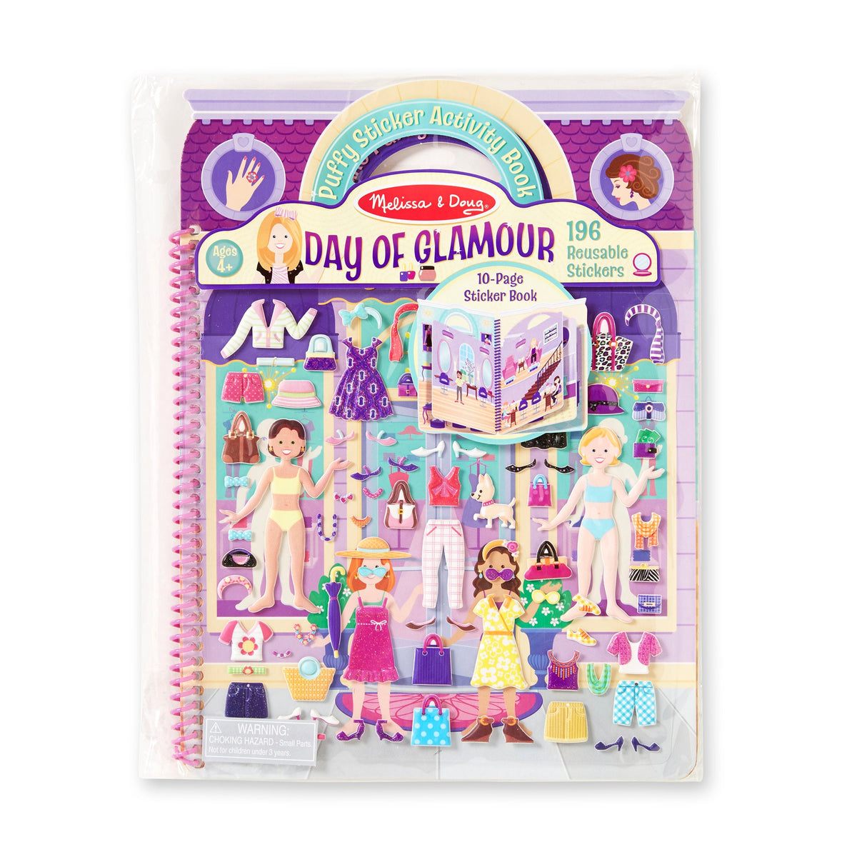 Puffy Sticker Activity Book - Day of Glamour W6