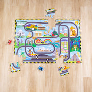 Race Around the World Tracks Floor Puzzle - 48 Pieces R7