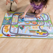 Race Around the World Tracks Floor Puzzle - 48 Pieces R7
