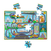 Race Around the World Tracks Floor Puzzle - 48 Pieces R7