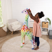 Rainbow Giraffe Lifelike Plush Q3