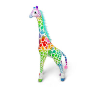 Rainbow Giraffe Lifelike Plush Q3