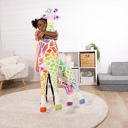 Rainbow Giraffe Lifelike Plush Q3