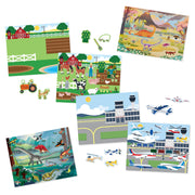 Reusable Sticker Pad 3-Pack: Vehicles, Habitats, Prehistoric L0