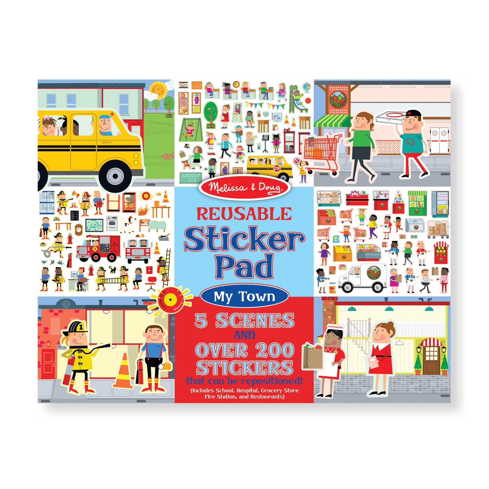 Reusable Sticker Pad - My Town Q6