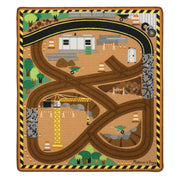 Round the Construction Zone Work Site Rug & Vehicle Set I9