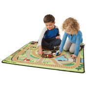 Round the Rails Train Rug U4