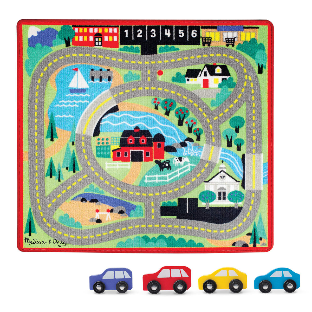 Round the Town Road Rug & Car Set V9