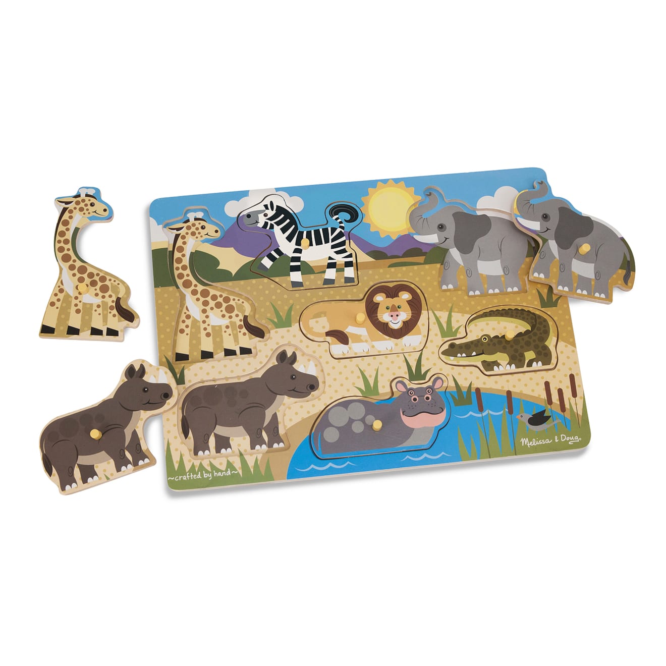 Safari Peg Puzzle - 7 Pieces A6