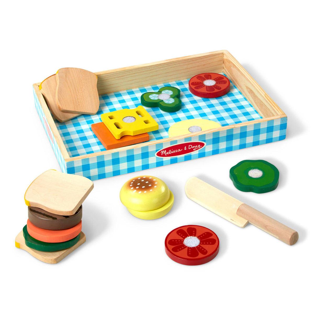 Sandwich Making Set - Wooden Play Food F7