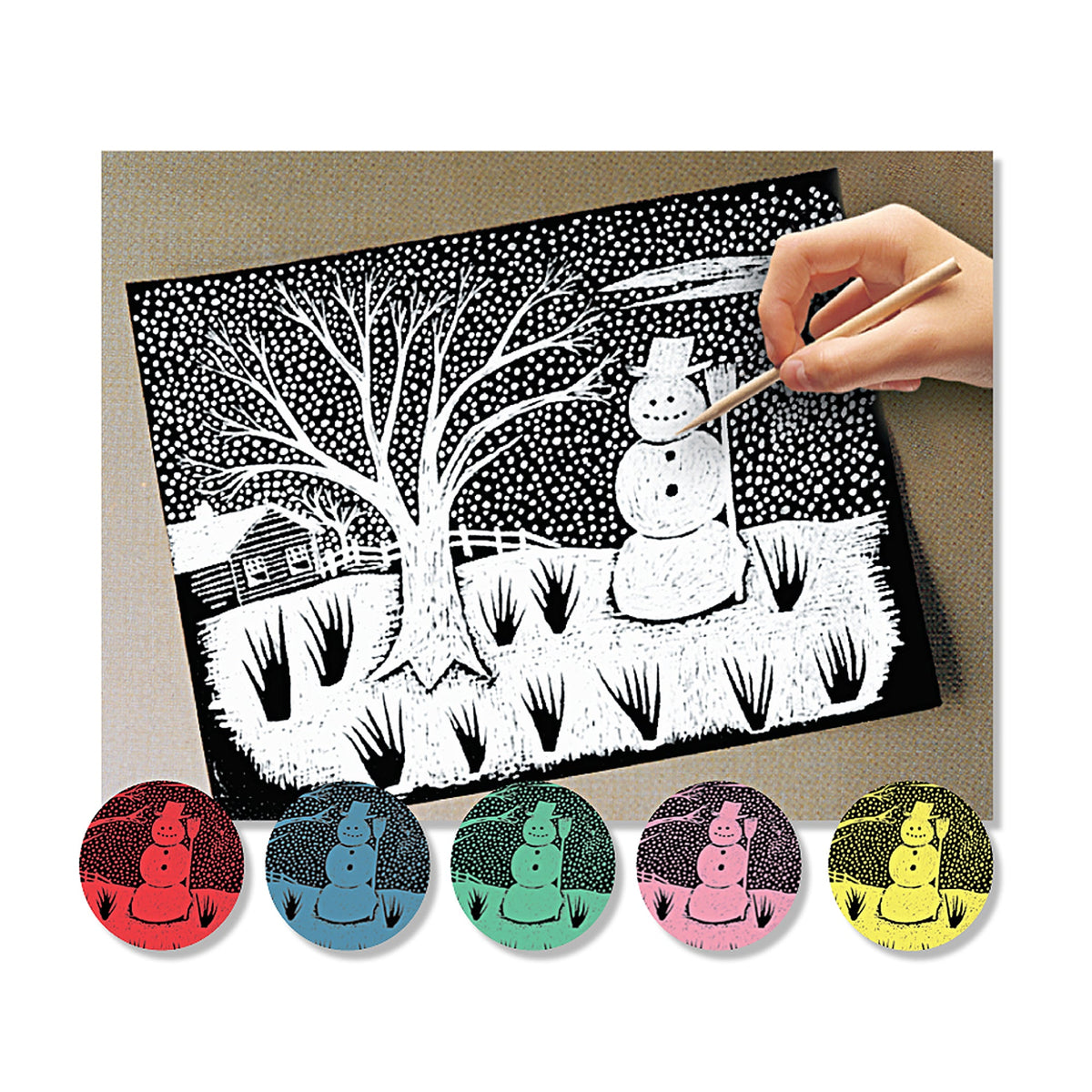 Scratch Art Paper - Solid Color Assortment (60 sheets) U6