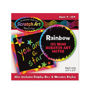 Scratch Art Rainbow Mini Notes _Box of 125 O0