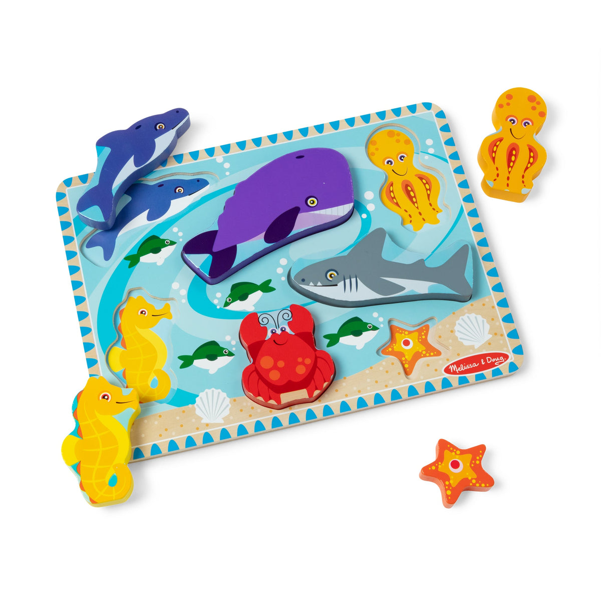 Sea Creatures Chunky Puzzle - 7 Pieces J4