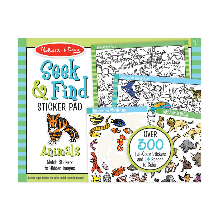 Seek & Find Sticker Pad – Animals Y6