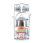 Stainless Steel Tea Set with Storage Stand E1