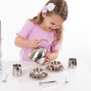 Stainless Steel Tea Set with Storage Stand E1