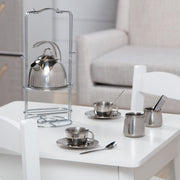 Stainless Steel Tea Set with Storage Stand E1