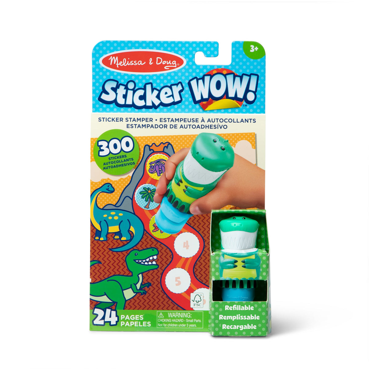 Sticker WOW!® Activity Pad & Sticker Stamper 12-PACK  - Dinosaur N1