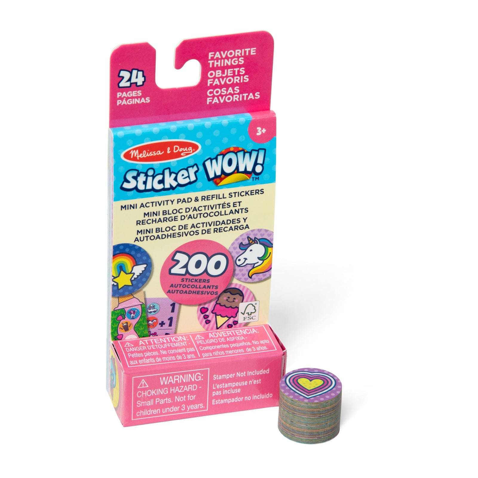 Sticker WOW!® Mini Activity Pad & Refill Stickers - Favorite Things (200+ Stickers, Stamper Not Included) A4