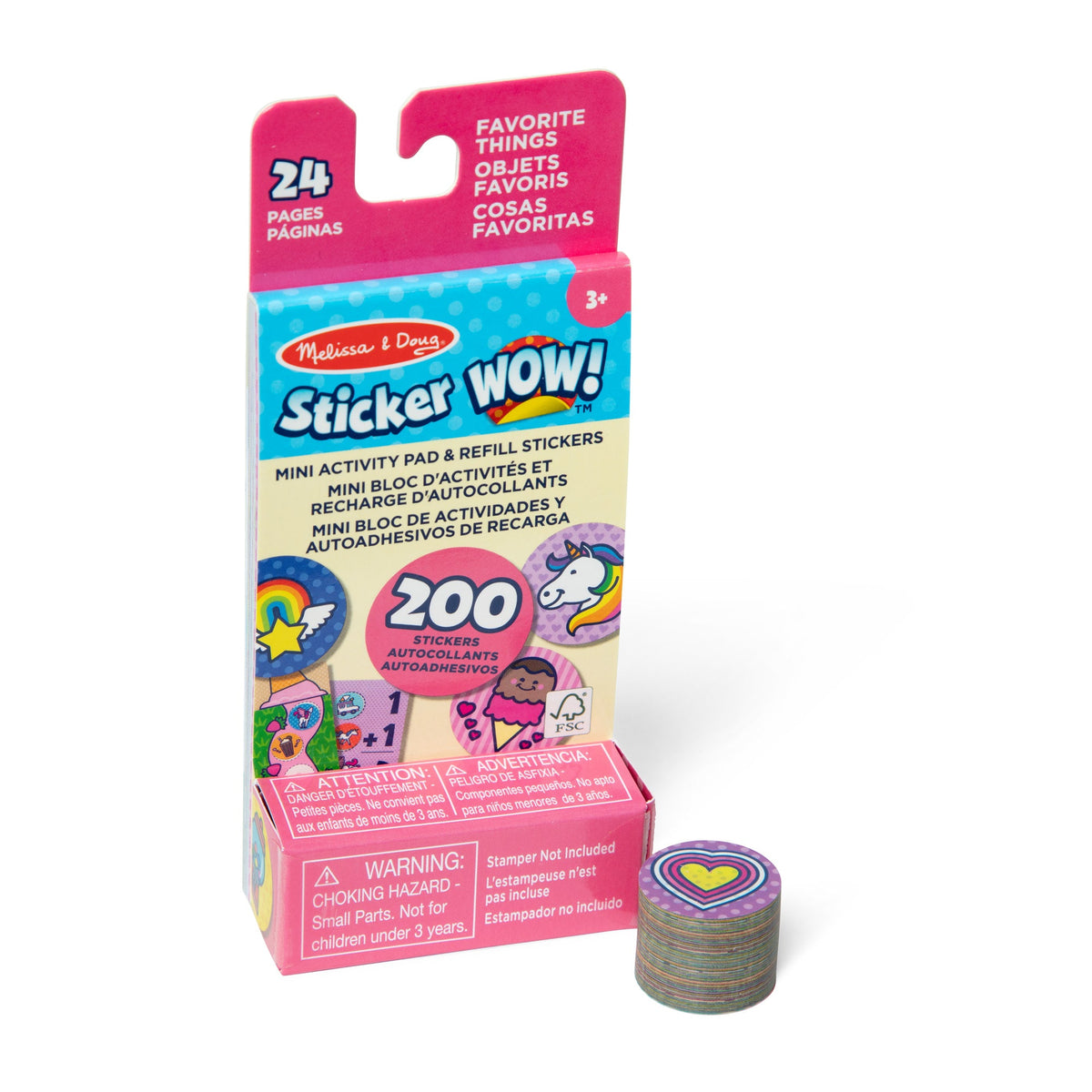 Sticker WOW!® Mini Activity Pad & Refill Stickers - Favorite Things (200+ Stickers, Stamper Not Included) W5