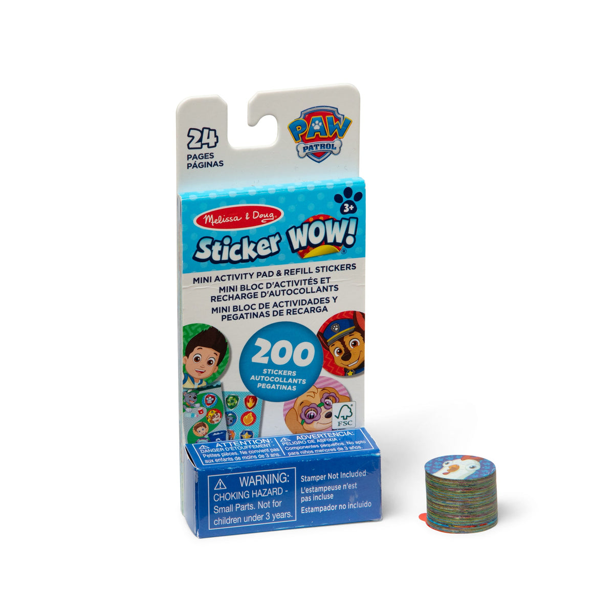 Sticker WOW!® Mini Activity Pad & Refill Stickers - PAW Patrol (200+ Stickers, Stamper Not Included) H3