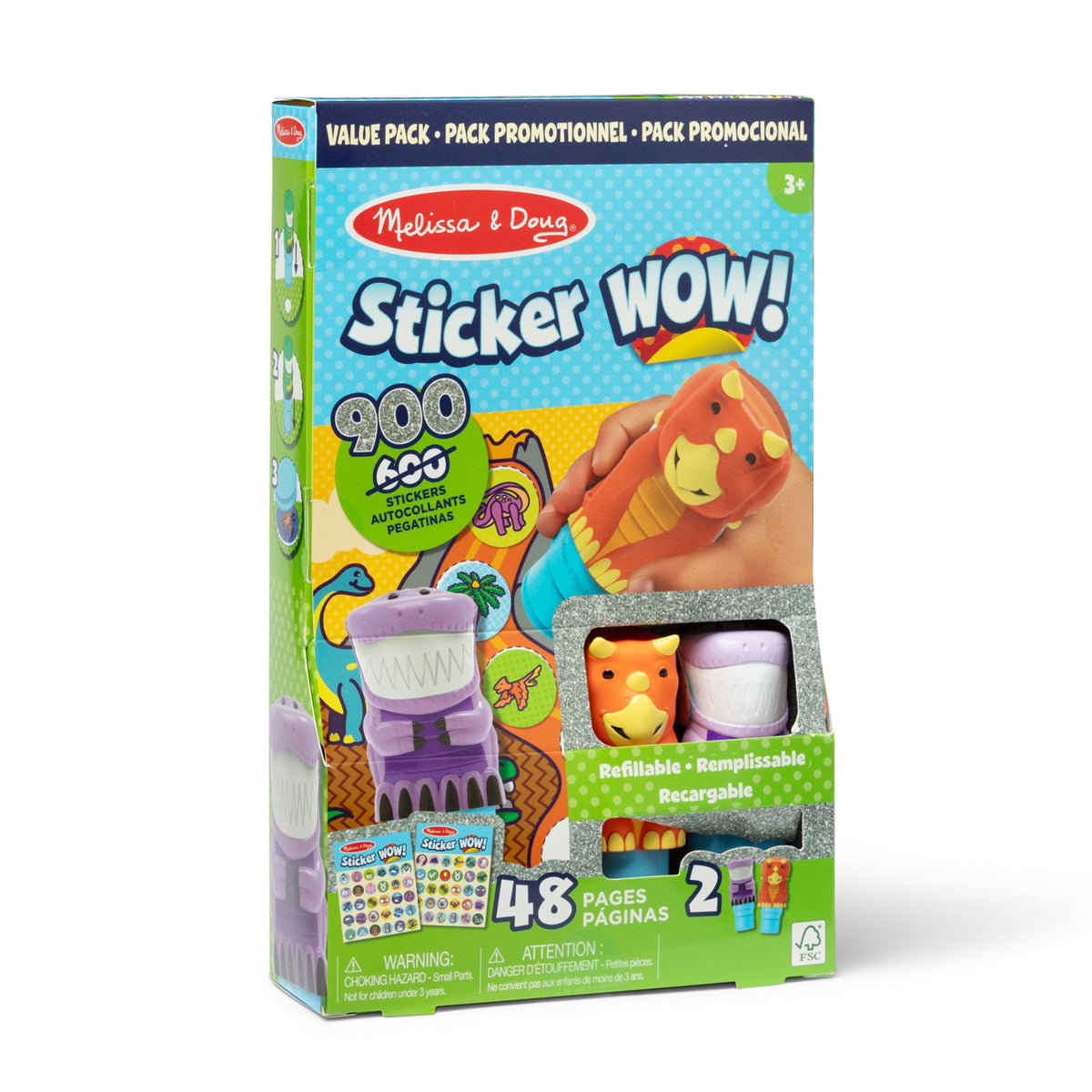 Sticker WOW!™ Activity Pad & Sticker Stamper Value Pack - Dinosaur L6