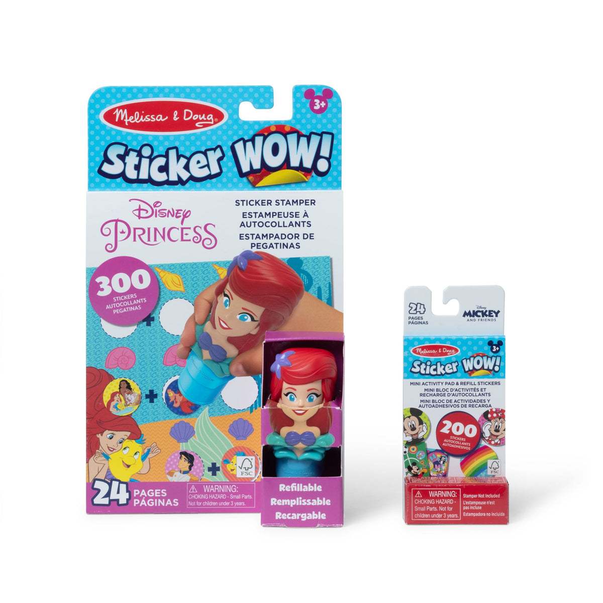 Sticker WOW!™ Disney Ariel Bundle: Activity Pad & Sticker Stamper + Mini Activity Pad and 200 Refill Stickers N2