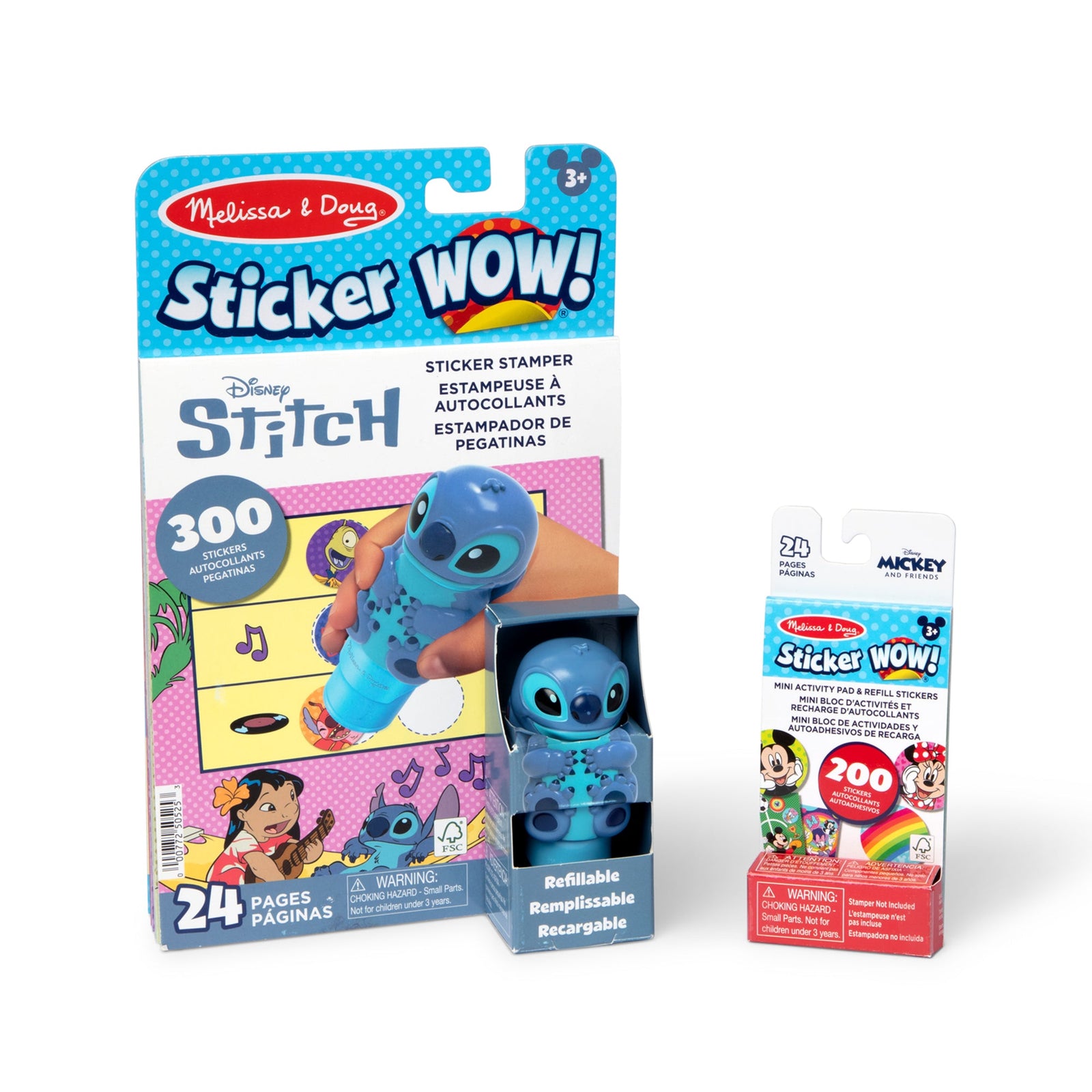 Sticker WOW!™ Disney Stitch Bundle: Activity Pad & Sticker Stamper + Mini Activity Pad and 200 Refill Stickers U8