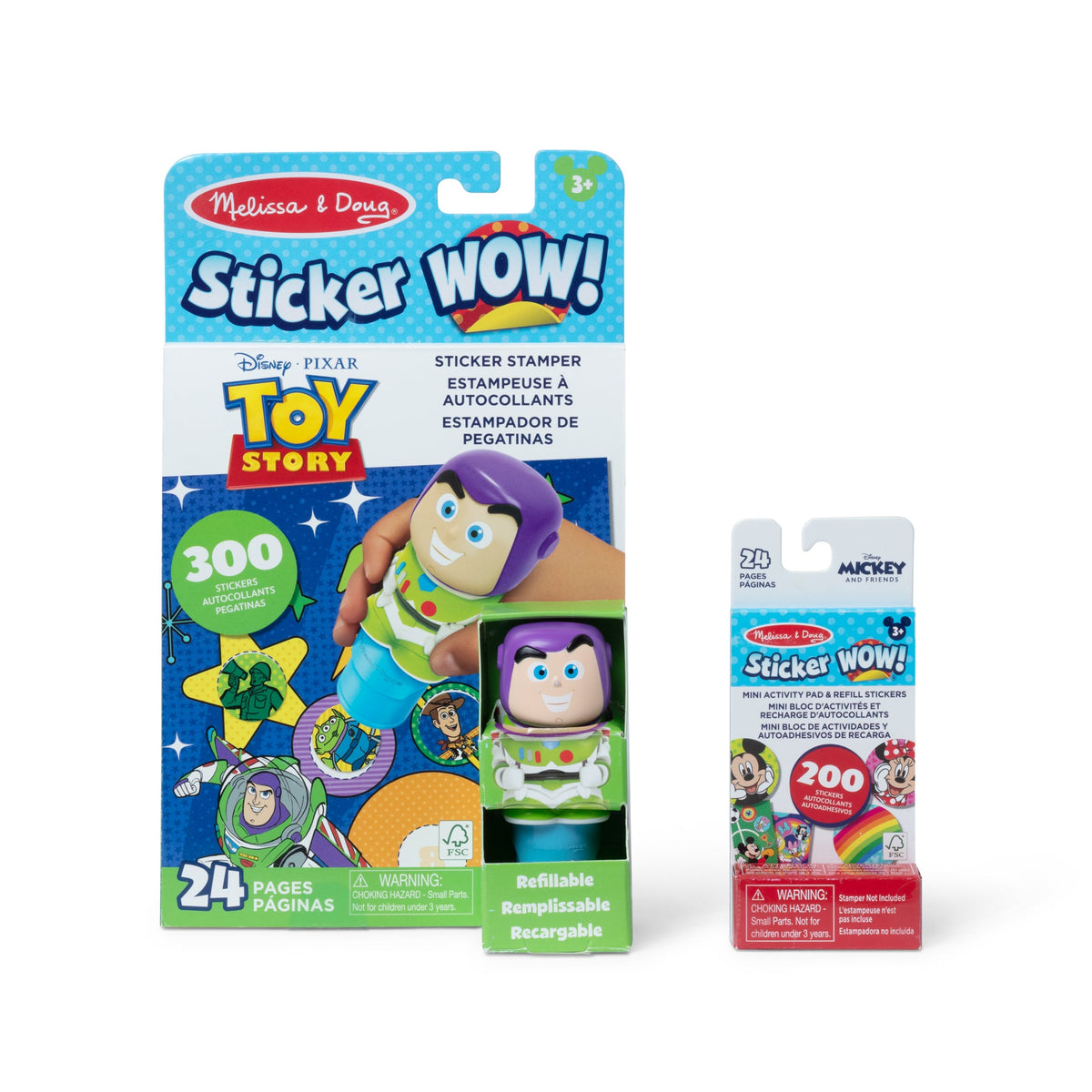 Sticker WOW!™ Disney Toy Story Buzz Lightyear Bundle: Activity Pad & Sticker Stamper + Mini Activity Pad and 200 Refill Stickers G0