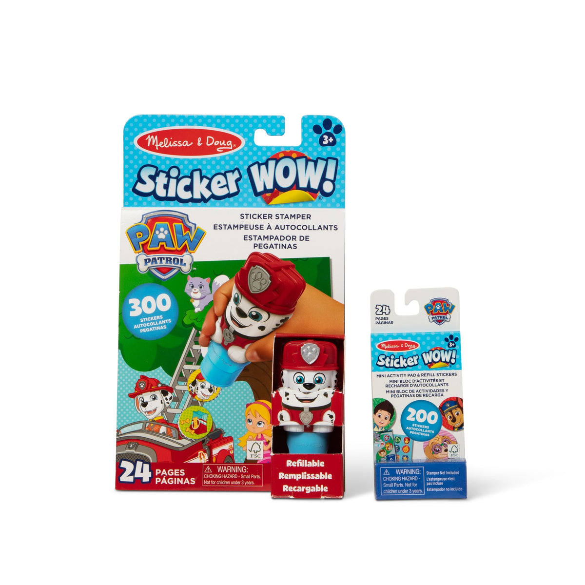 Sticker WOW!™ PAW Patrol Marshall Bundle: Activity Pad & Sticker Stamper + Mini Activity Pad and 200 Refill Stickers B6