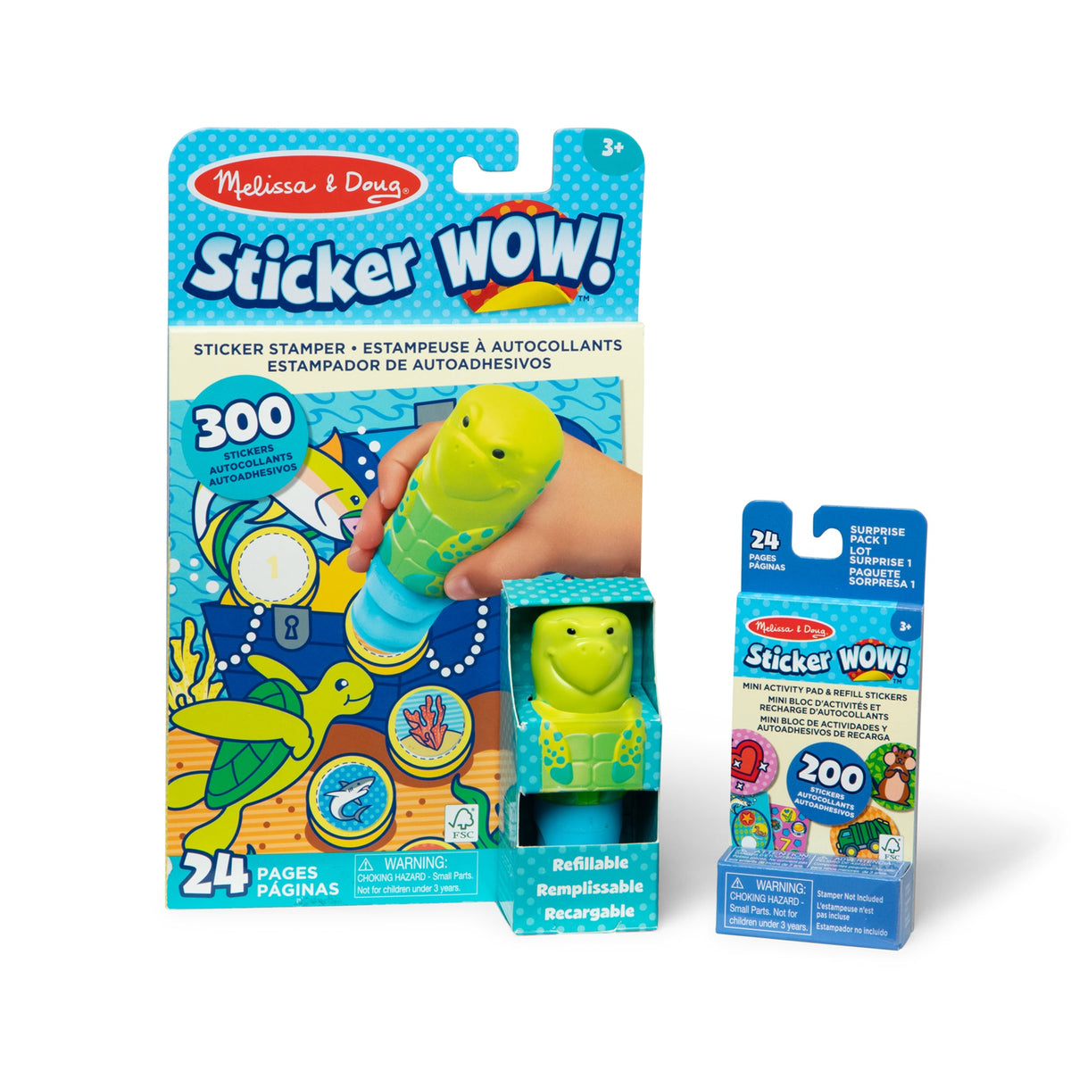 Sticker WOW!™ Sea Turtle Bundle: Activity Pad & Sticker Stamper + Mini Activity Pad and 200 Refill Stickers P2