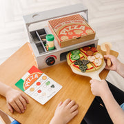 Top & Bake Pizza Counter - Wooden Play Food C7