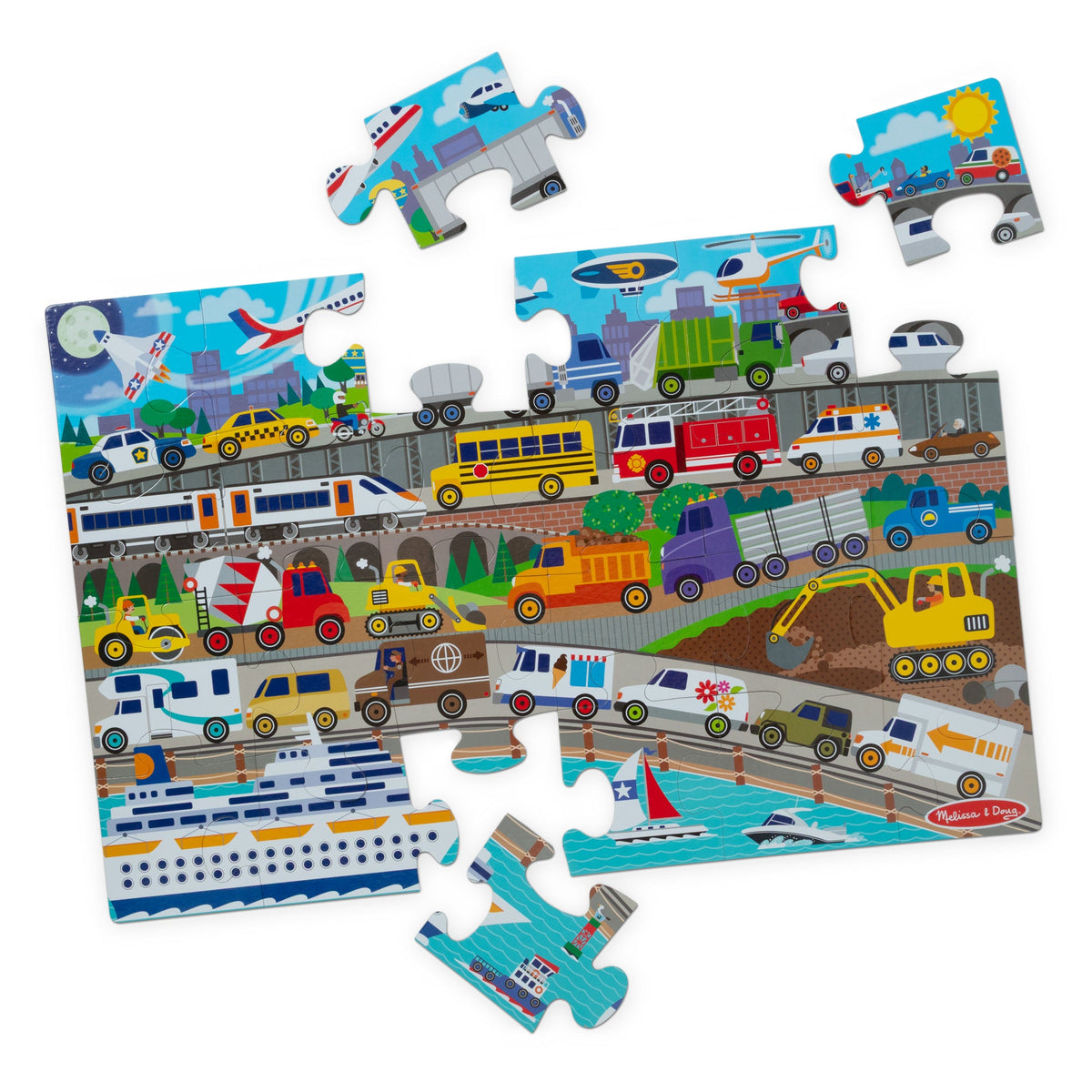 Traffic Jam Floor Puzzle - 24 Pieces I4