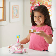 Triple-Layer Party Cake - Wooden Play Food J3