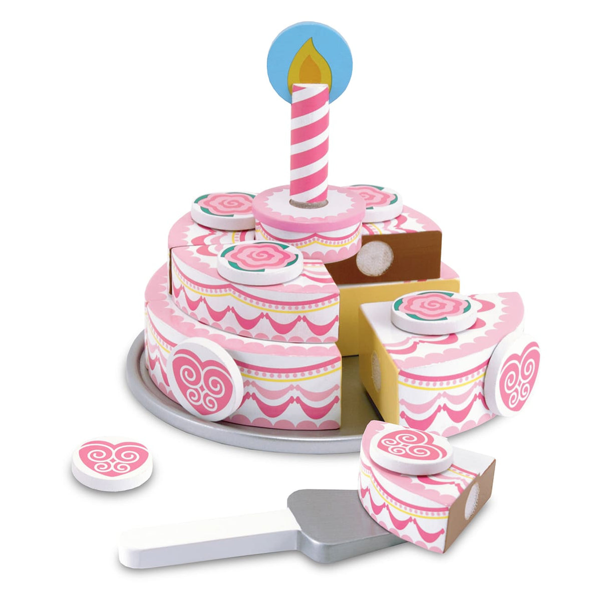 Triple-Layer Party Cake - Wooden Play Food L5