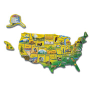 U.S.A. Map Wooden Puzzle C8