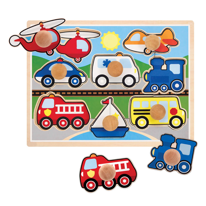 Vehicles Jumbo Knob Puzzle - 8 pieces Z6