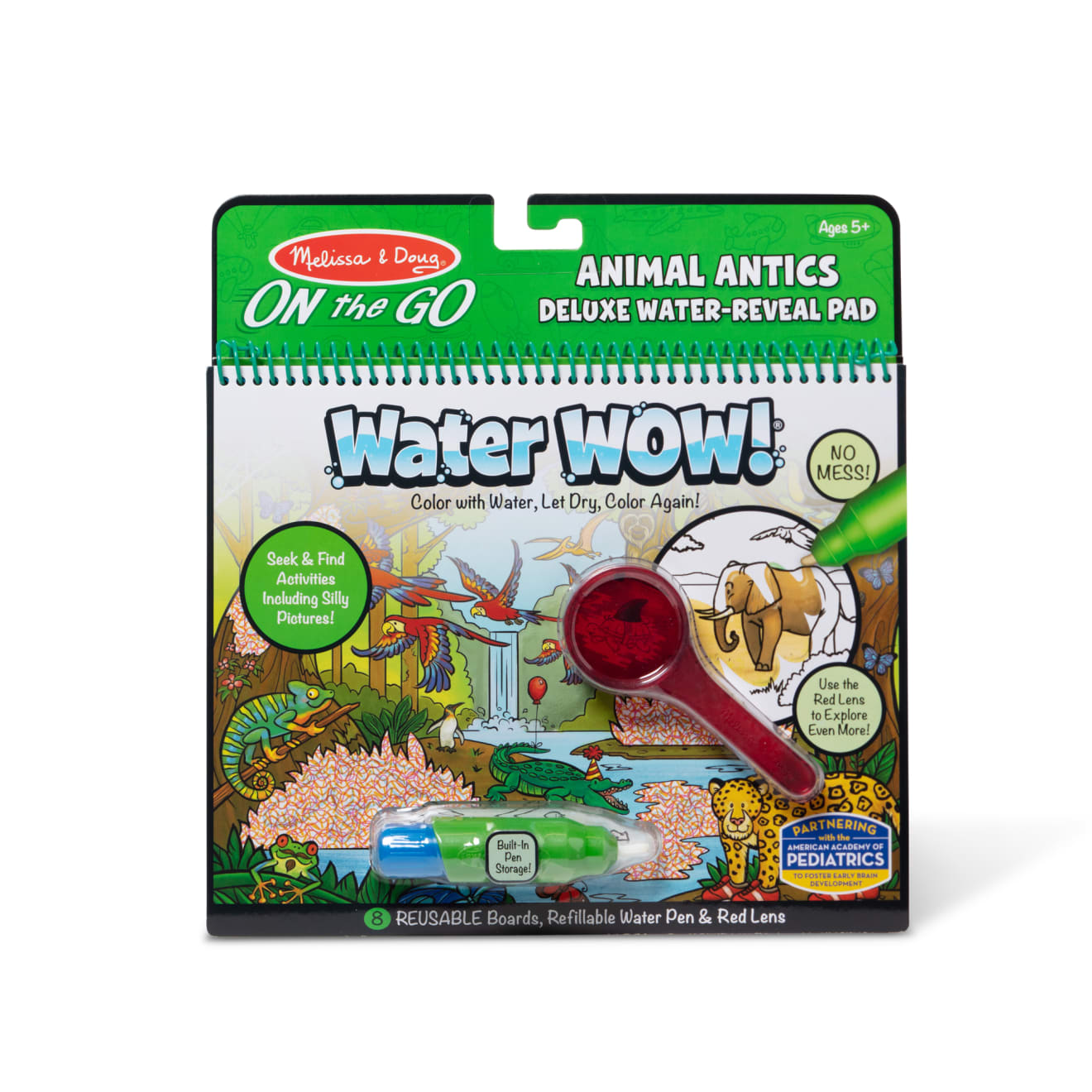 Water Wow! Animal Antics Deluxe Water-Reveal Pad - On the Go Travel Activity U5