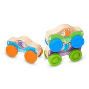 Wooden Animal Stacking Cars H1