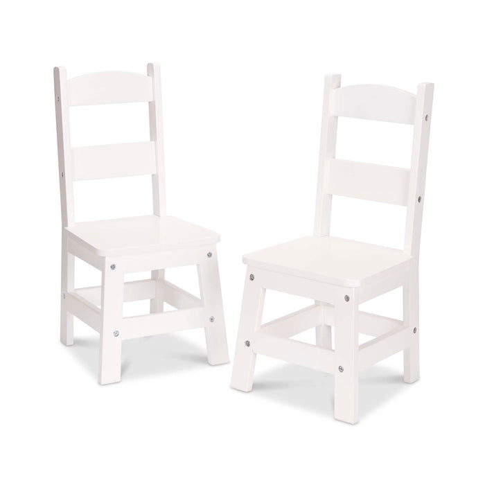 Wooden Chair Pair  - White K0