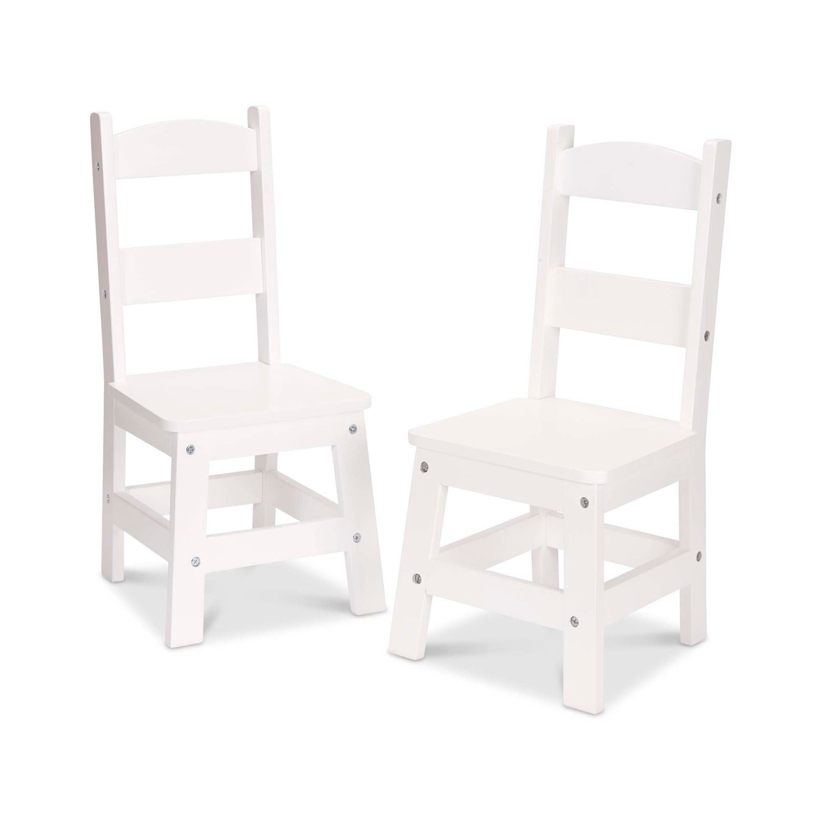 Wooden Chair Pair  - White O4