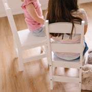 Wooden Chair Pair  - White O4