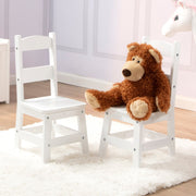 Wooden Chair Pair  - White O4