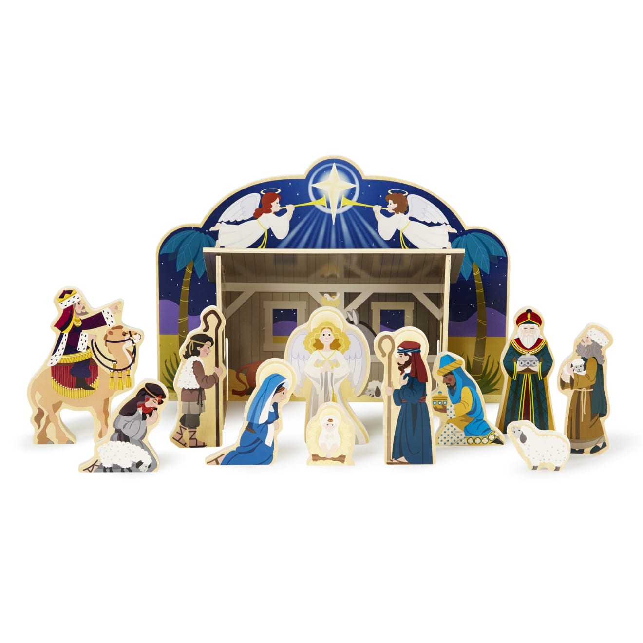 Wooden Christmas Nativity Set I1