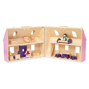 Wooden Fold & Go Dollhouse Q2