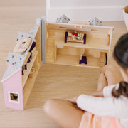 Wooden Fold & Go Dollhouse Q2