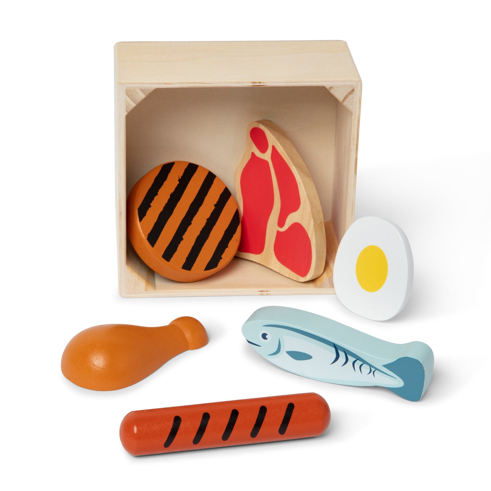 Wooden Food Groups Play Set – Protein G8
