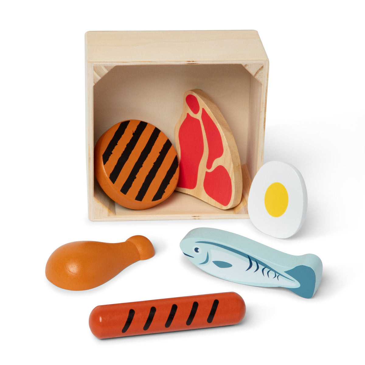 Wooden Food Groups Play Set – Protein U7
